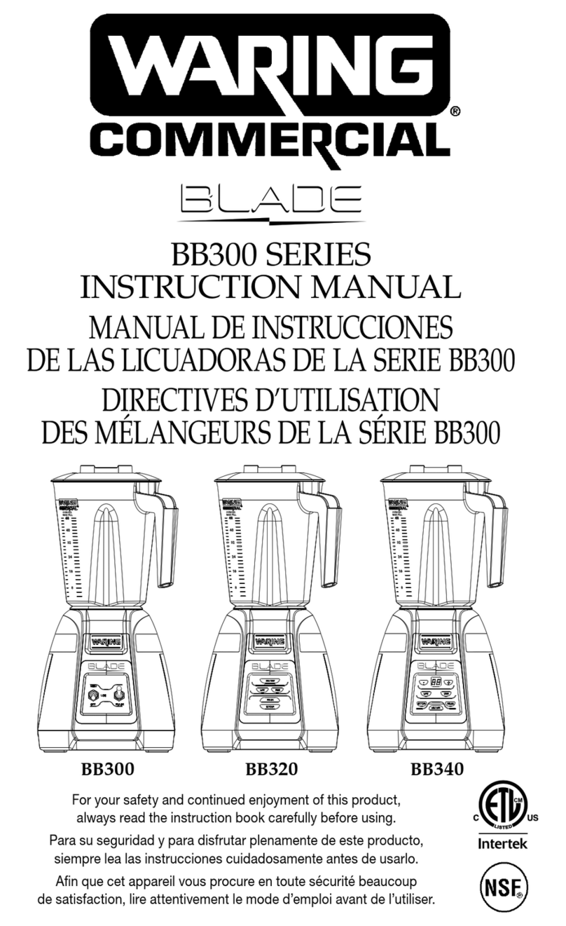 Waring BB340 User manual