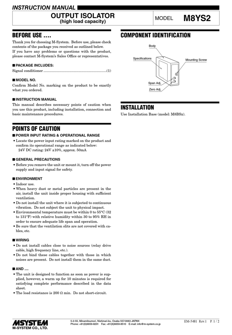 M-system M8YS2 User manual