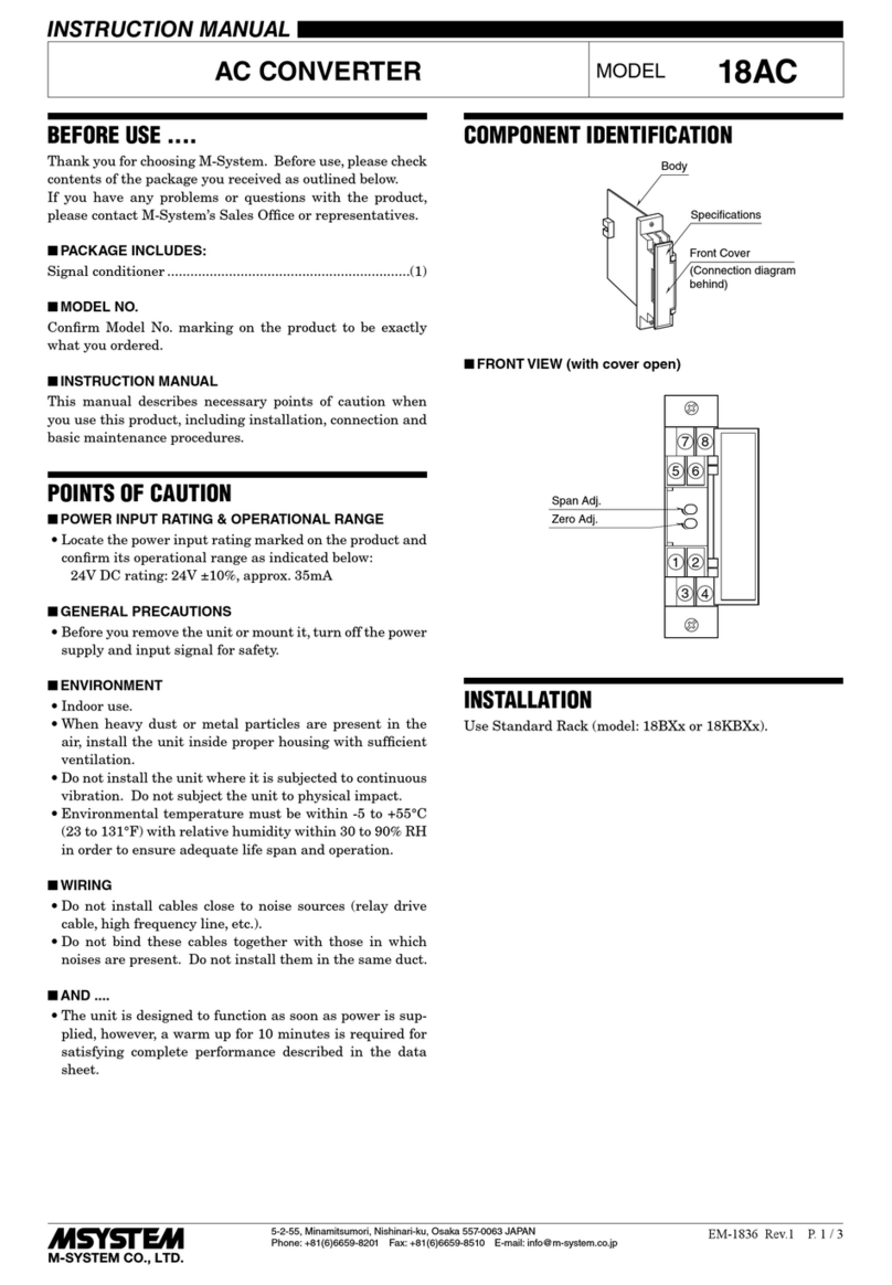M-system 18AC User manual