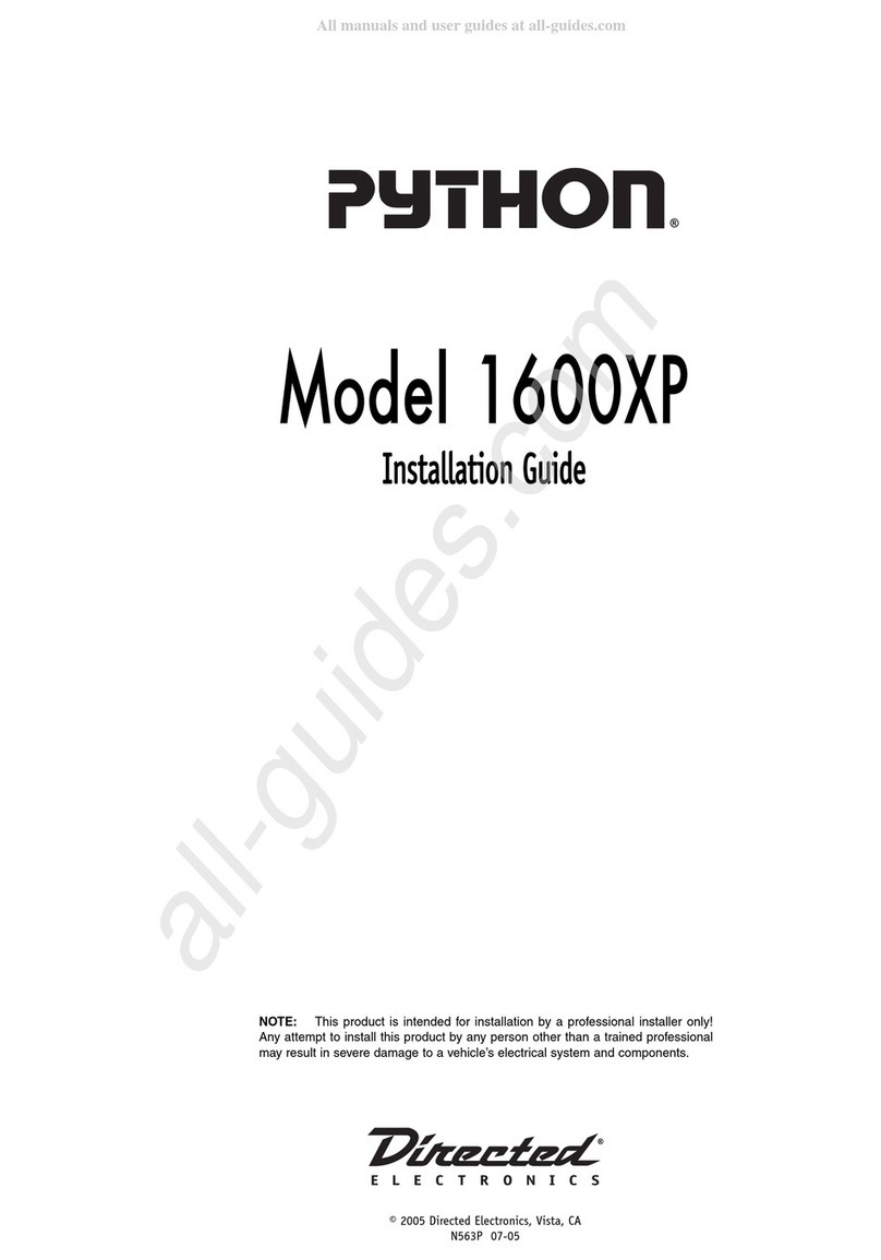 Directed Python 1600XP User manual