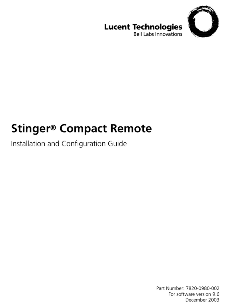 Lucent Technologies Stinger Operator's manual