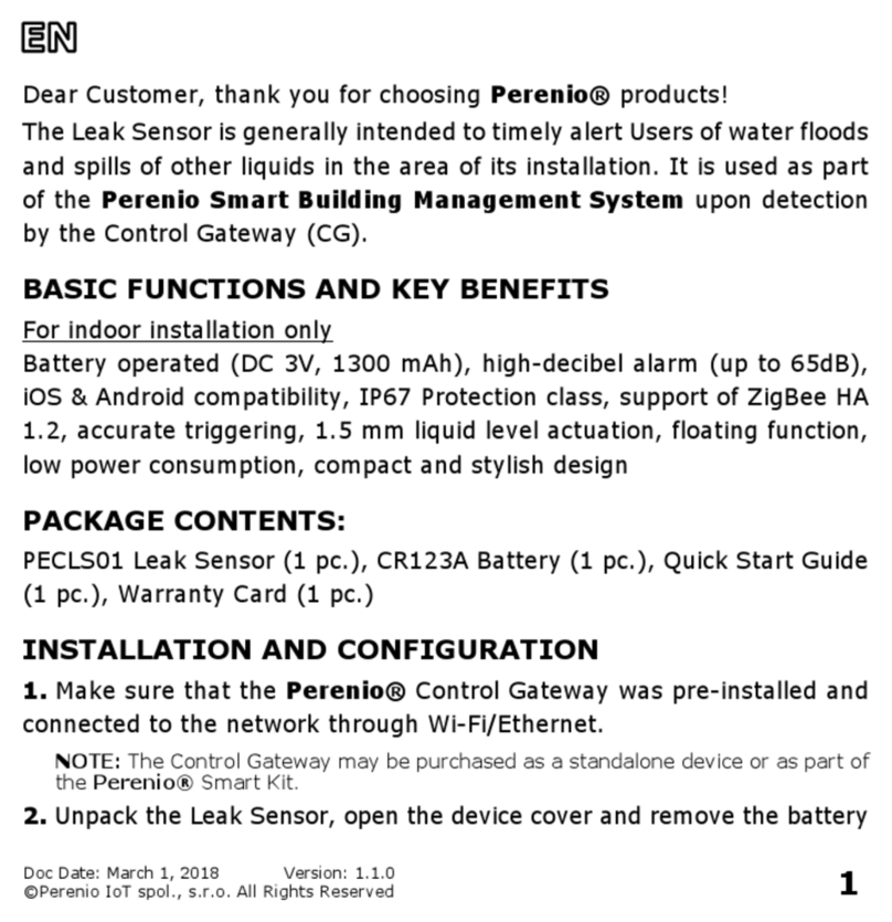 Perenio PECLS01 User manual