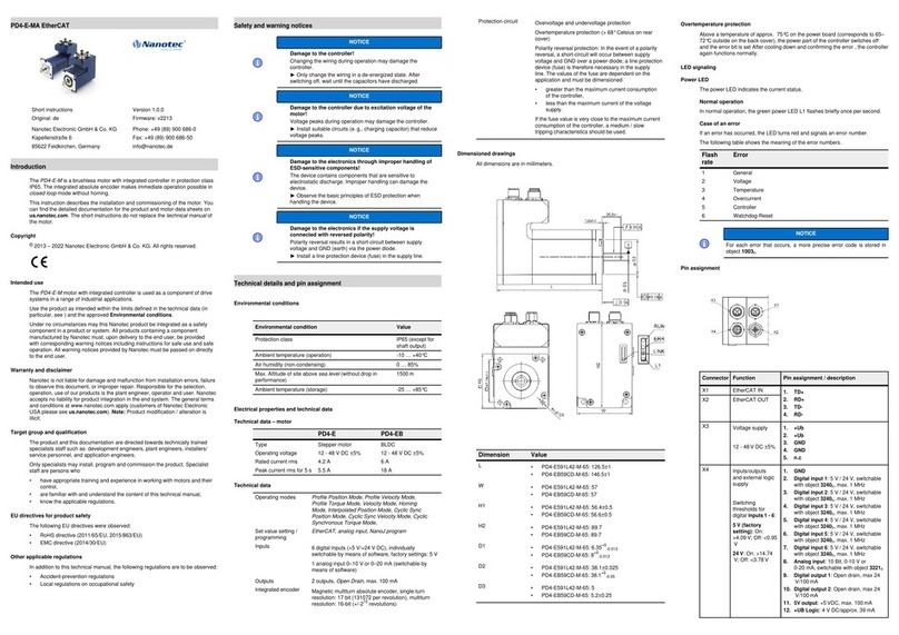 NANOTEC PD4-E-MA User manual