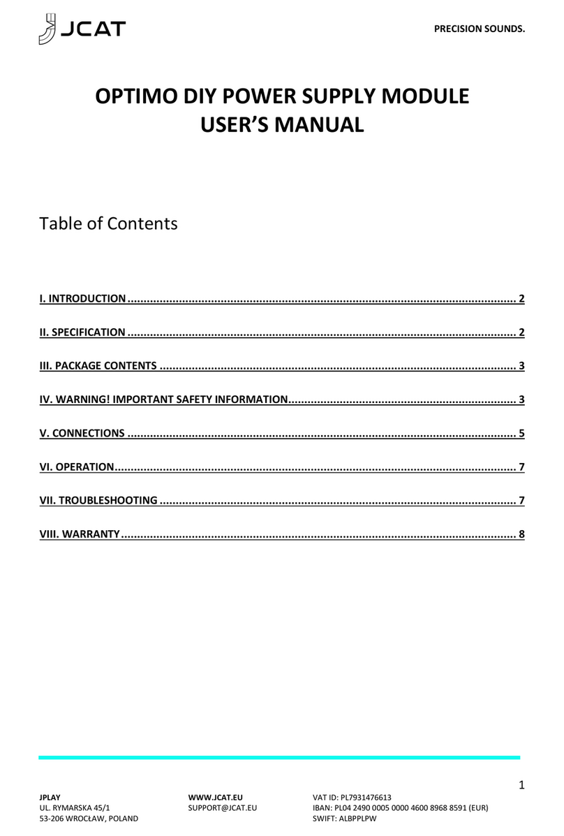 JCAT OPTIMO User manual