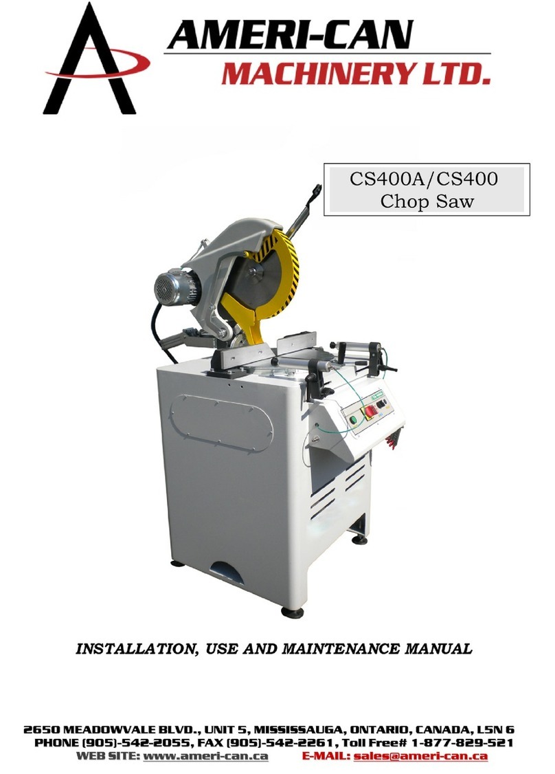 AMERI-CAN MACHINERY CS400A User manual