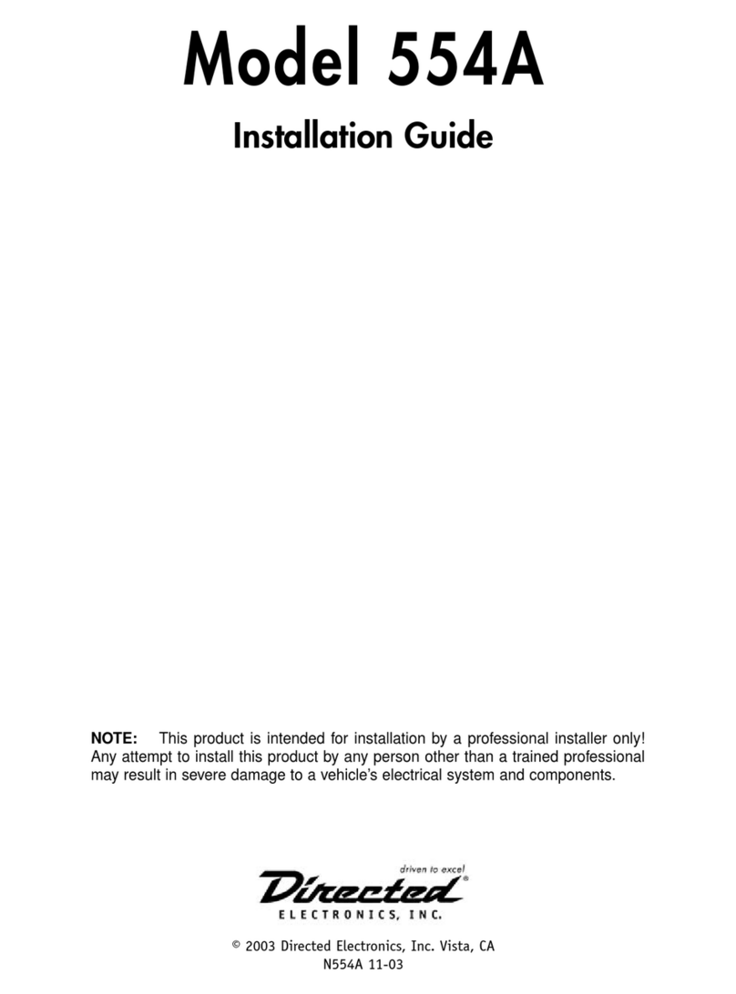Directed Electronics 554A User manual