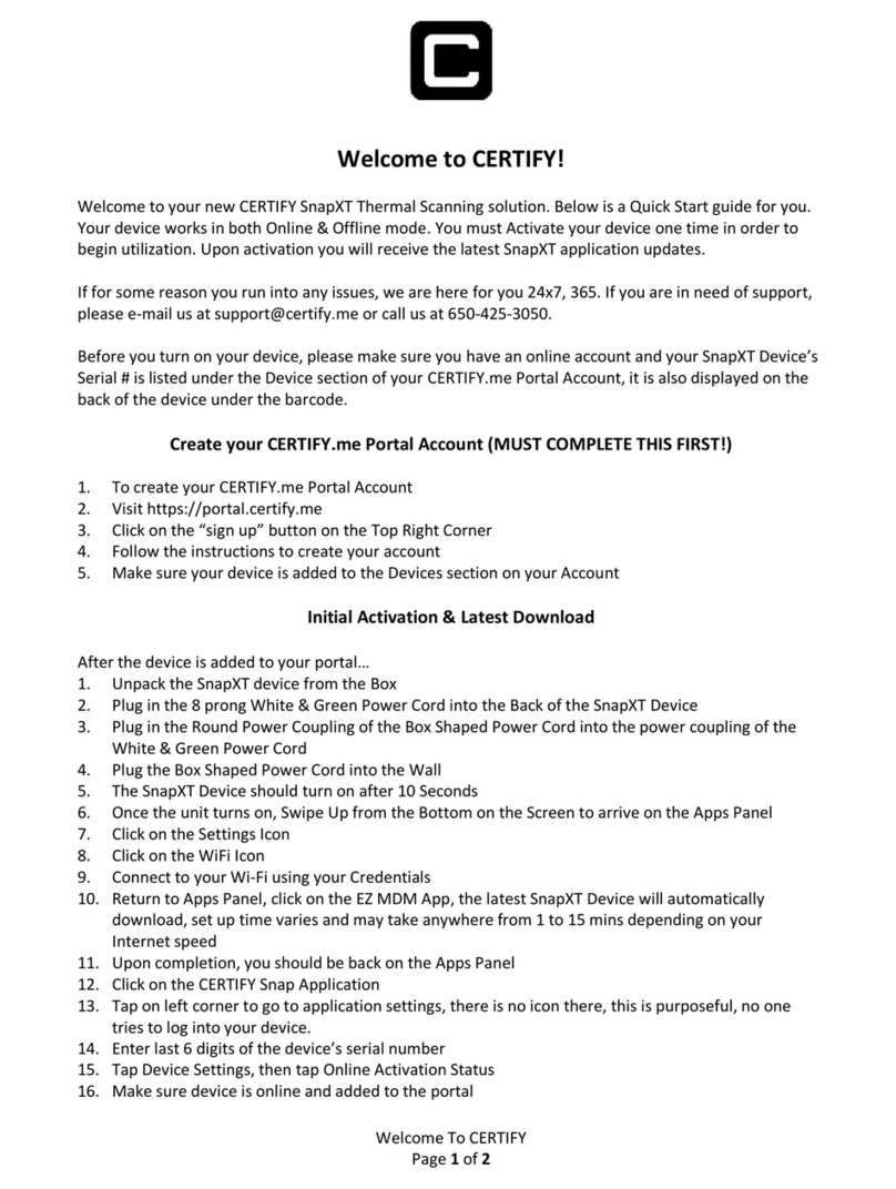 Certify SnapXT User manual