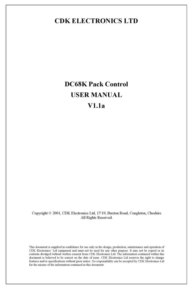 CDK ELECTRONICS DC68K User manual