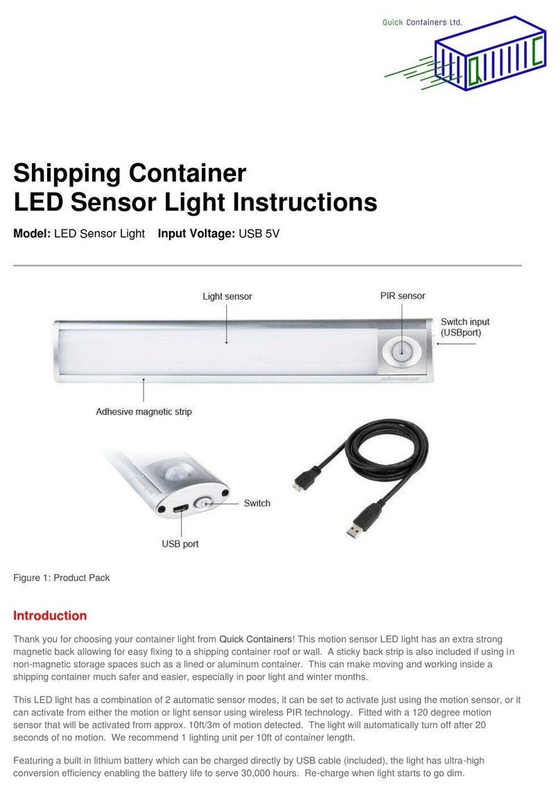 Quick Containers LED Sensor Light User manual