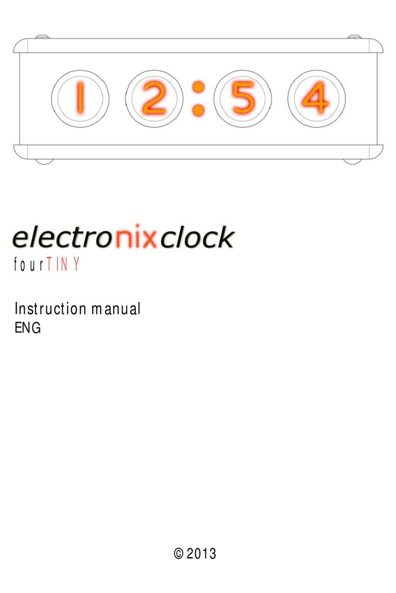 TESTA-QUADRA electroNIXclock fourTINY User manual