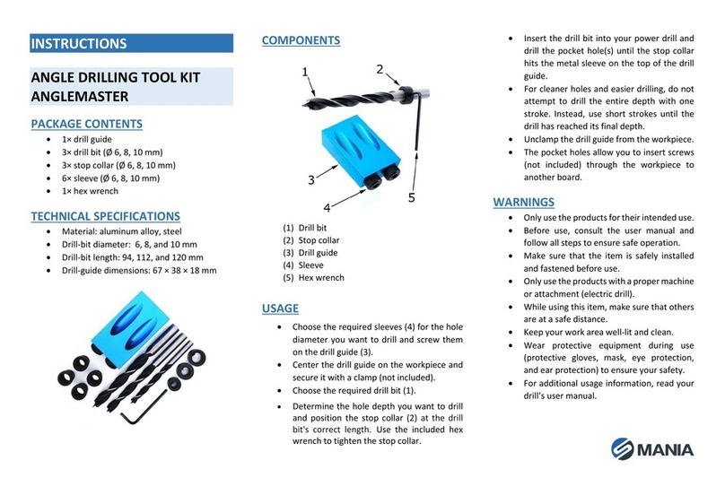 Mania ANGLEMASTER User manual