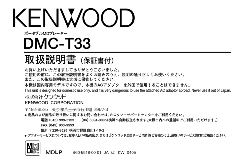 Kenwood DMC-T33 User manual