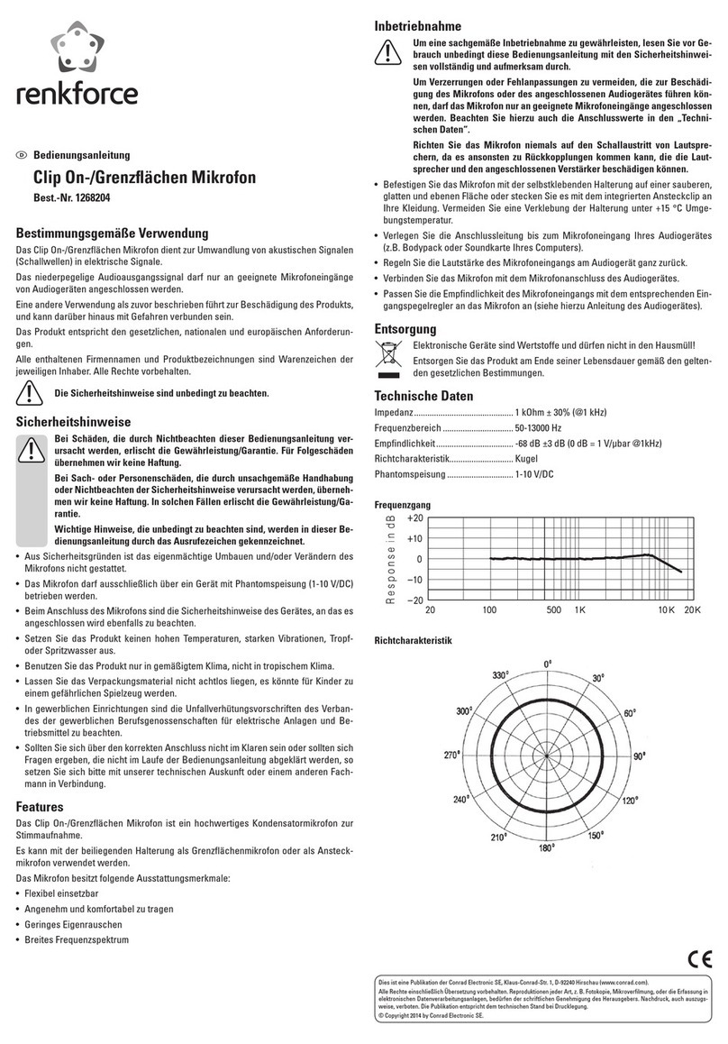 Renkforce 1268204 User manual