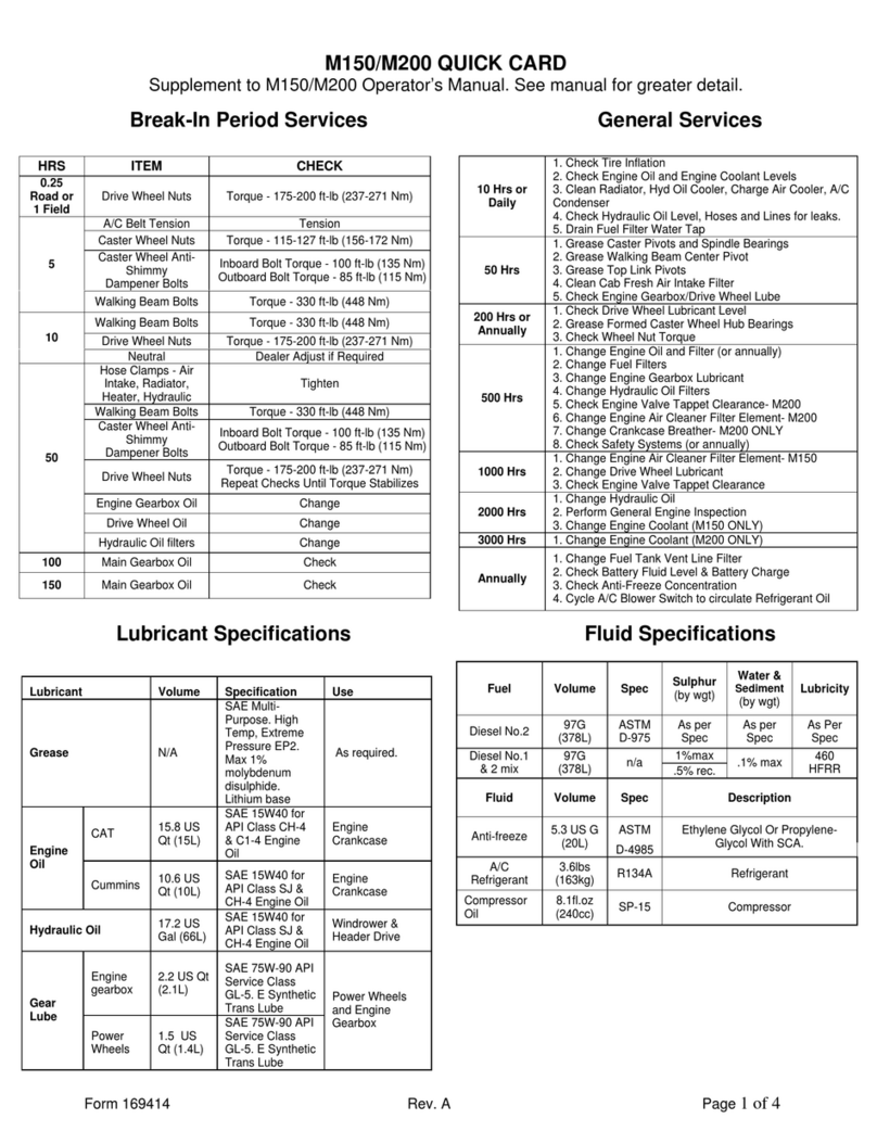 MacDon M150 Owner's manual