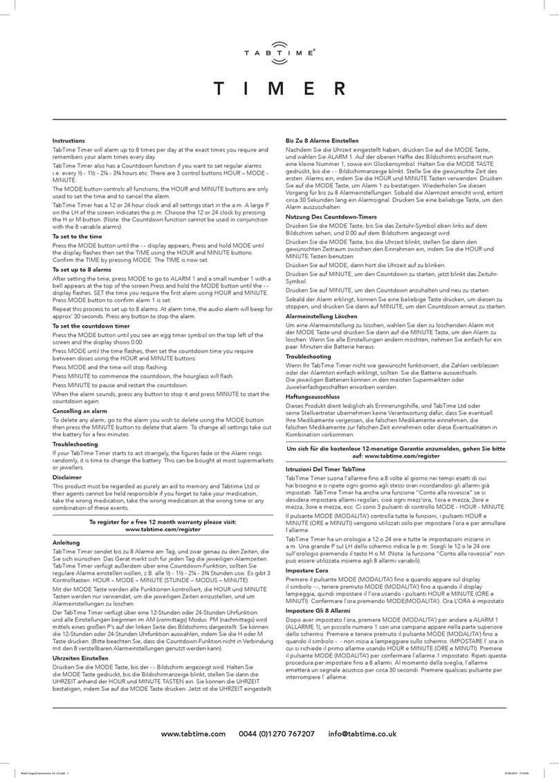 TabTime TIMER User manual