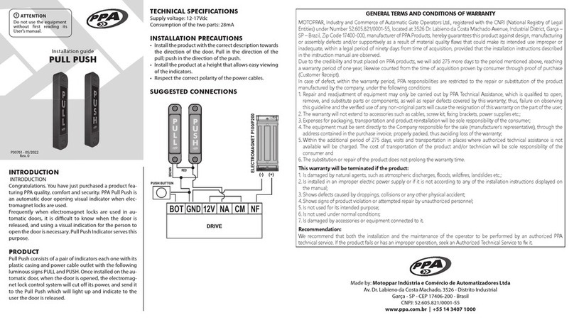PPA Pull Push User manual