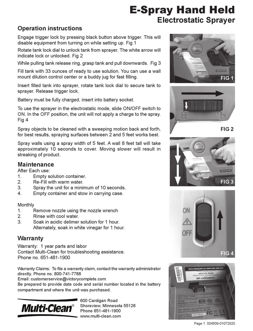 Multi-Clean E-Spray Hand Held User manual