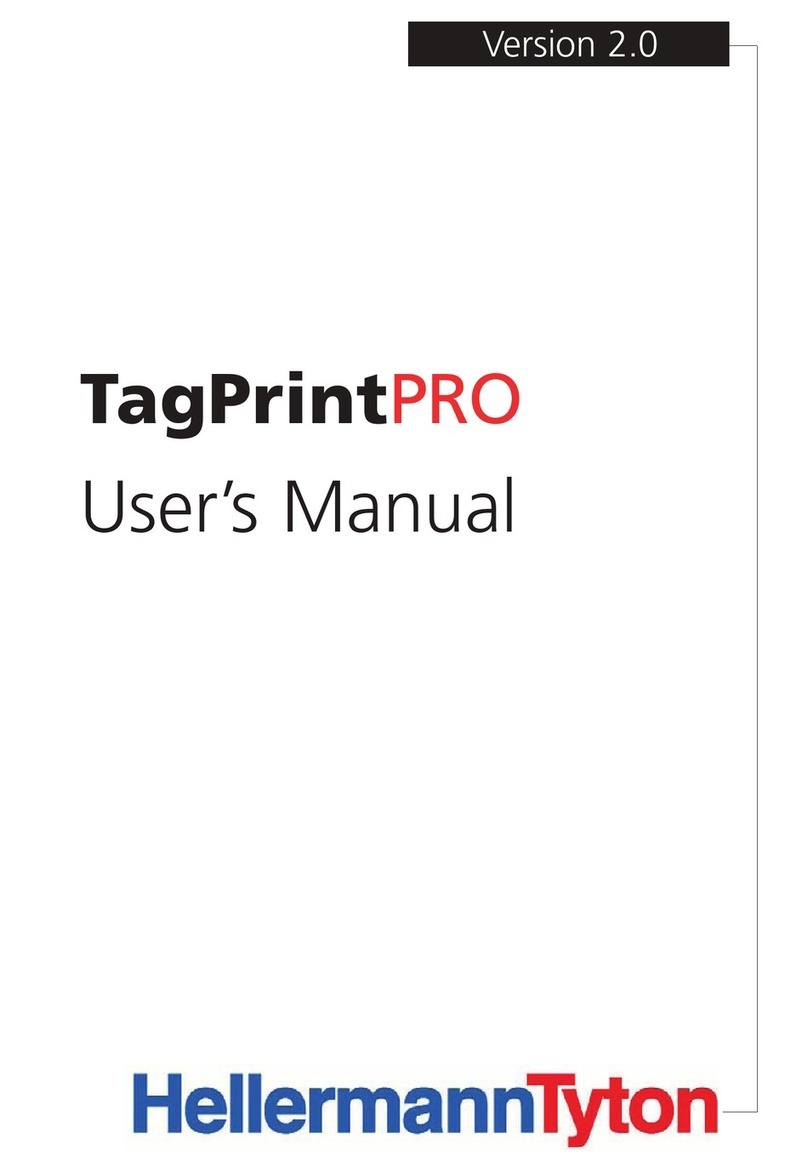 Hellermann Tyton TagPrintPRO User manual Hellermann Tyton TagPrintPRO User manual