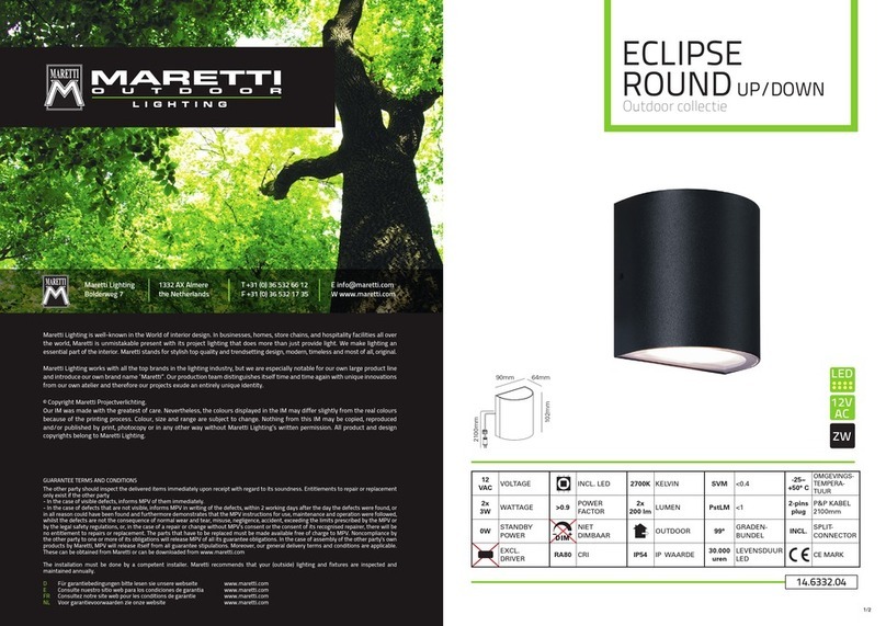 Maretti ECLIPSE ROUND User manual
