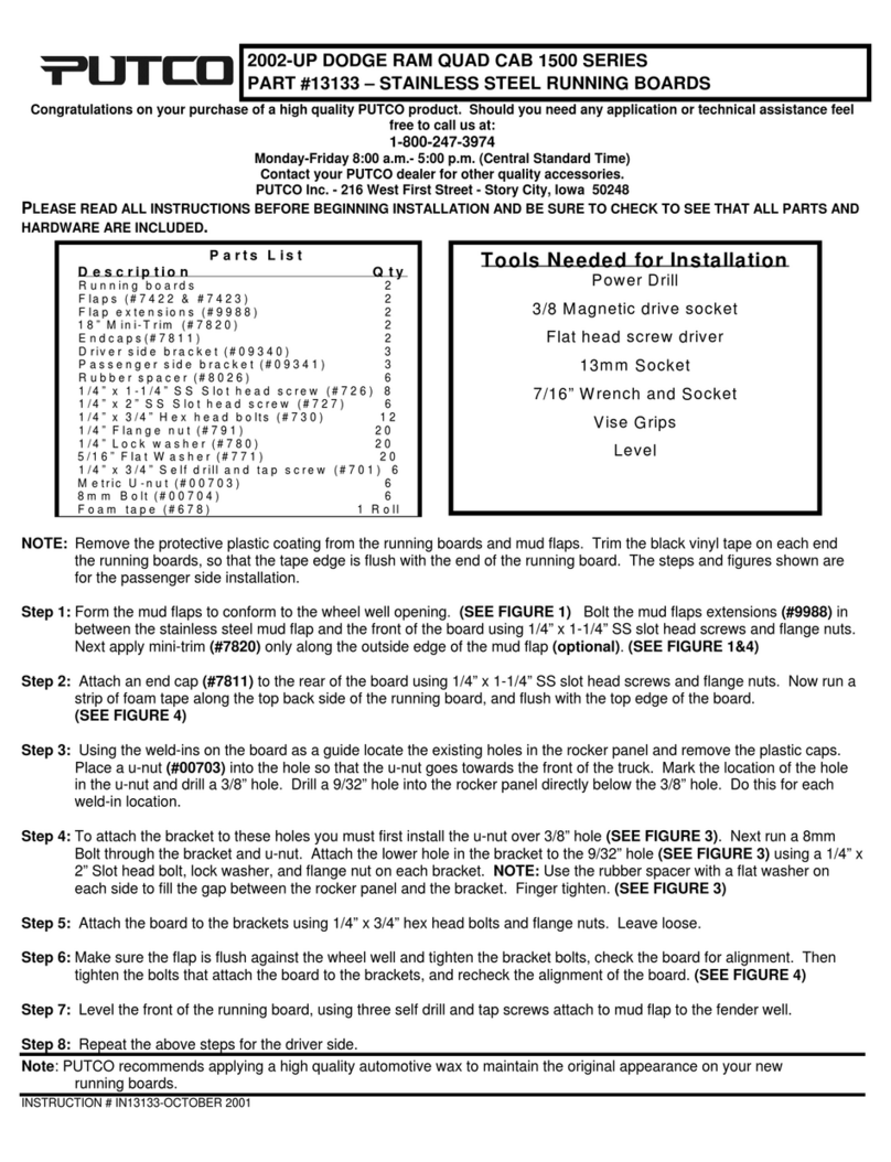 PUTCO 13133 User manual PUTCO 13133 User manual