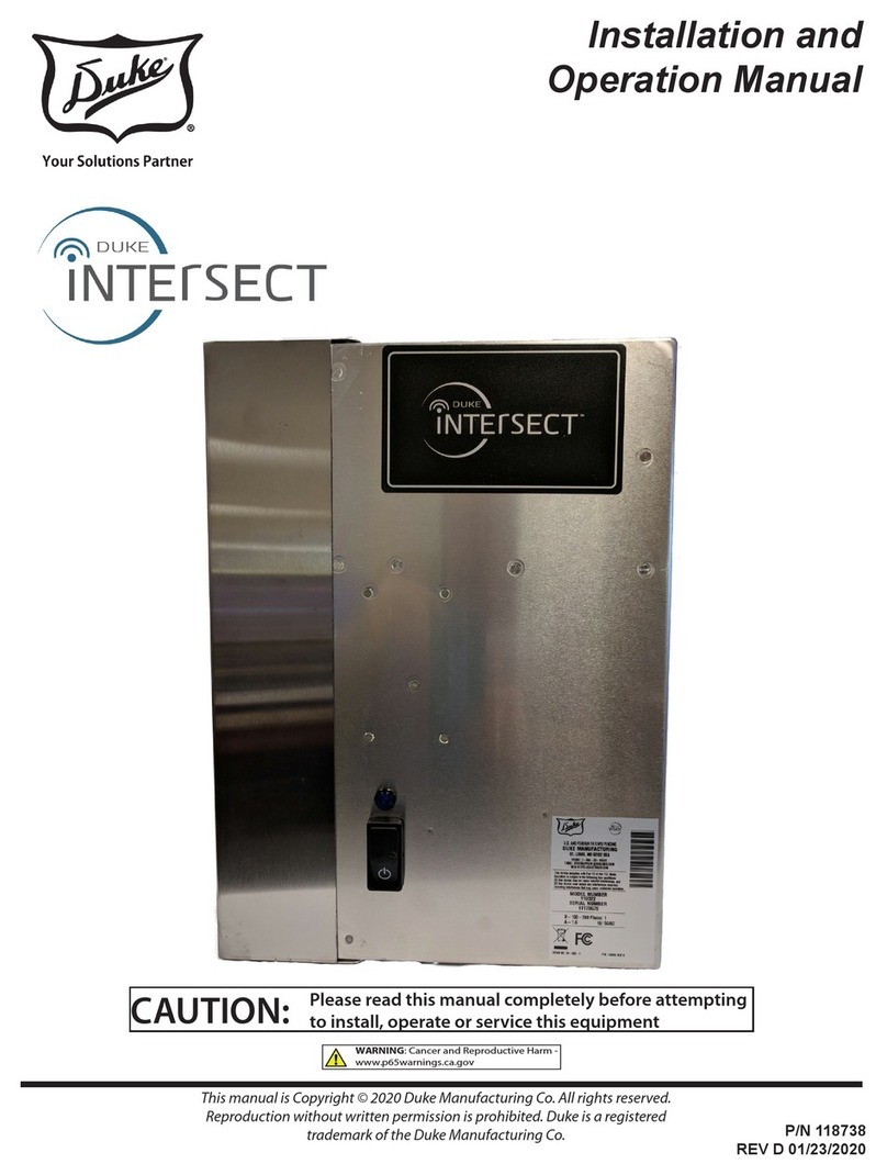 Duke INTERSECT User manual Duke INTERSECT User manual