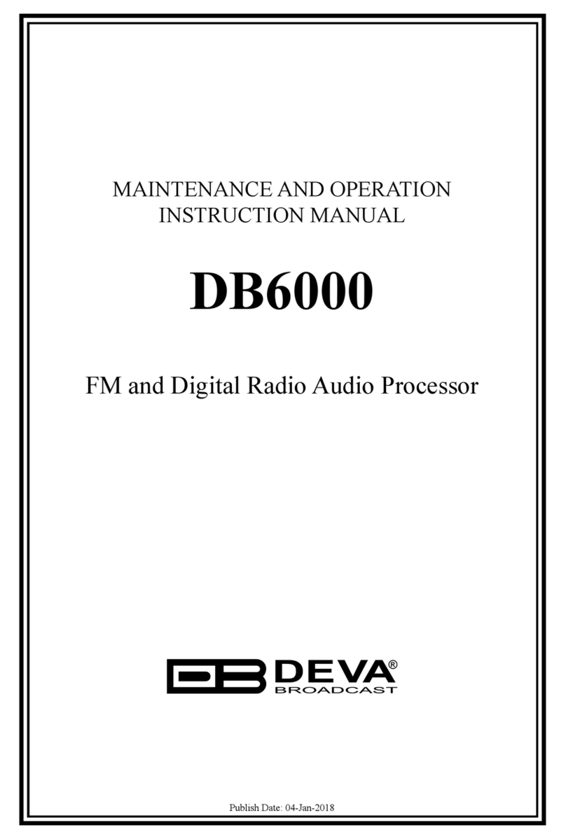 DEVA Broadcast DB6000 User manual