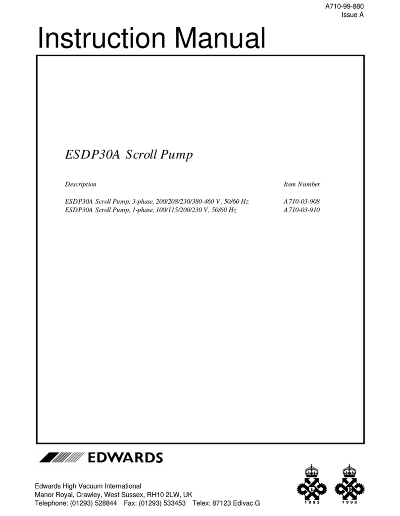 Edwards ESDP30A User manual
