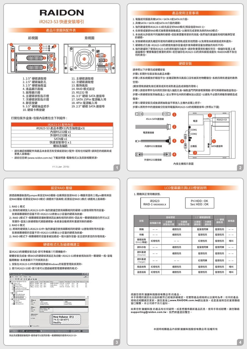 Raidon iR2623 User manual