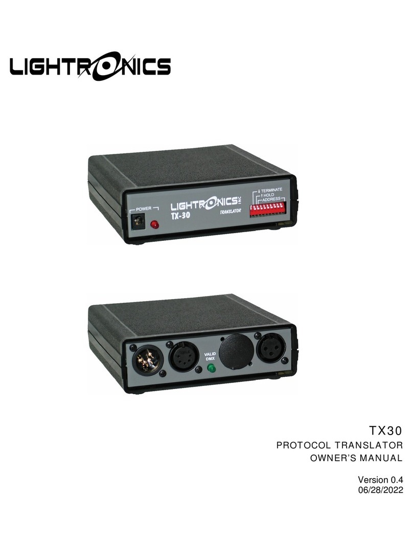 Lightronics TX30 User manual