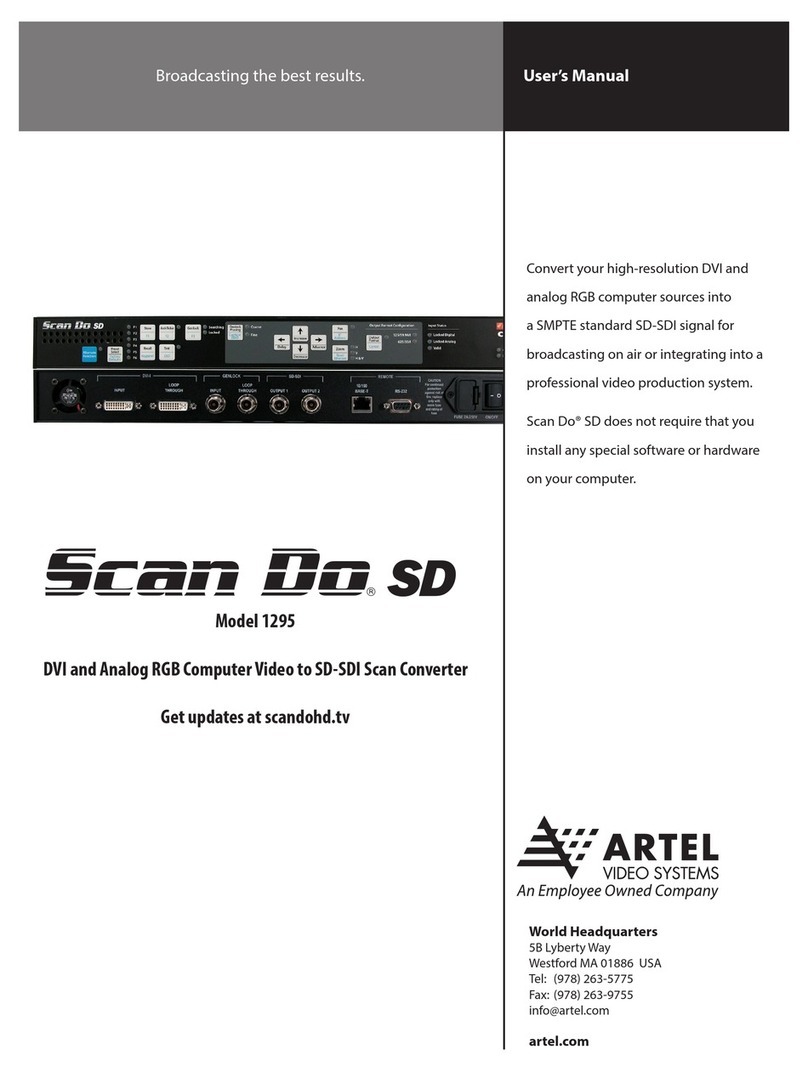 Artel Scan Do SD User manual