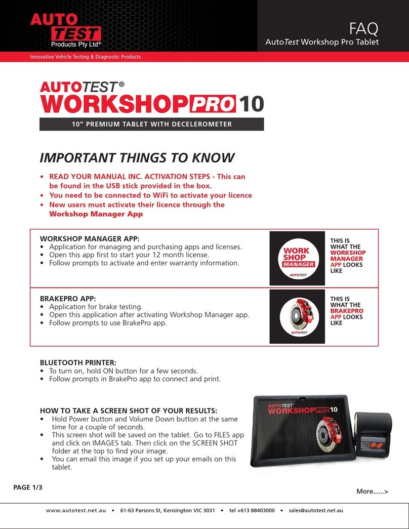 AutoTest WORKSHOP PRO 10 Installation guide AutoTest WORKSHOP PRO 10 Installation guide