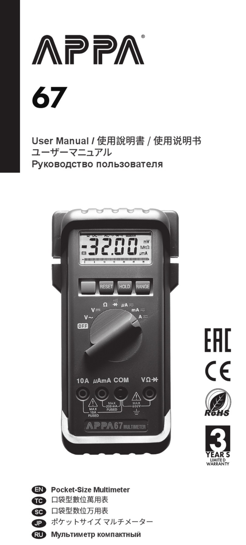 APPA 67 User manual