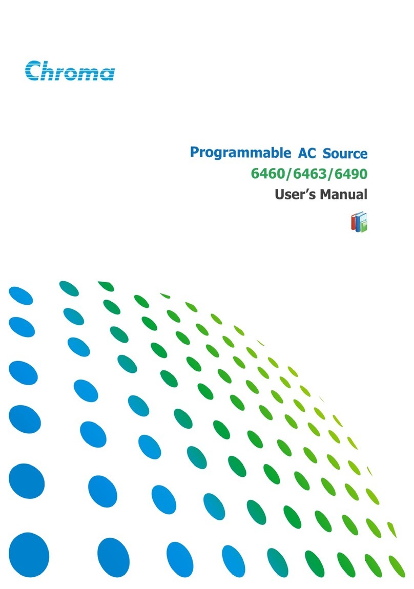 Chroma 6460 User manual