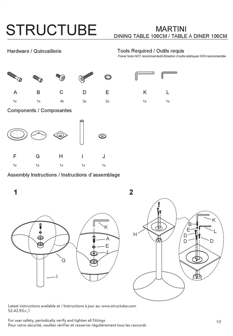 STRUCTUBE MARTINI User manual