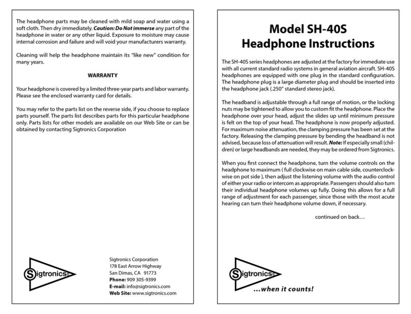 Sigtronics SH-40S User manual
