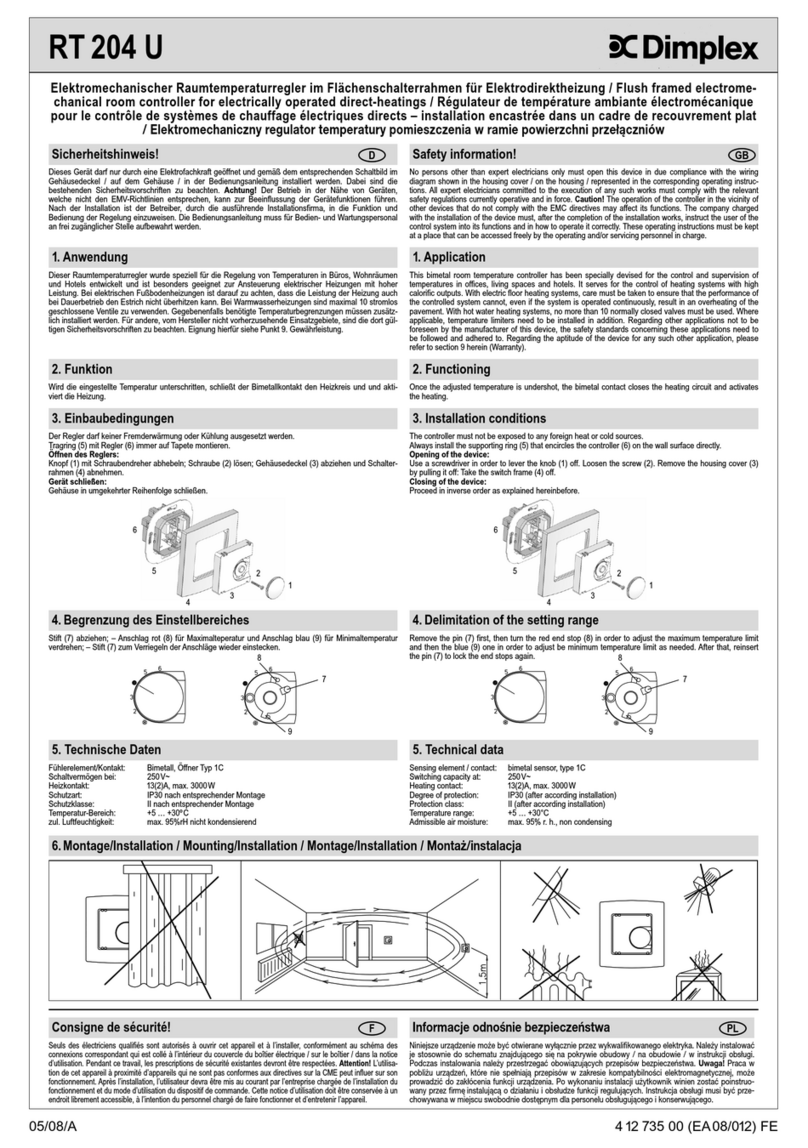 Dimplex RT 204 U User manual
