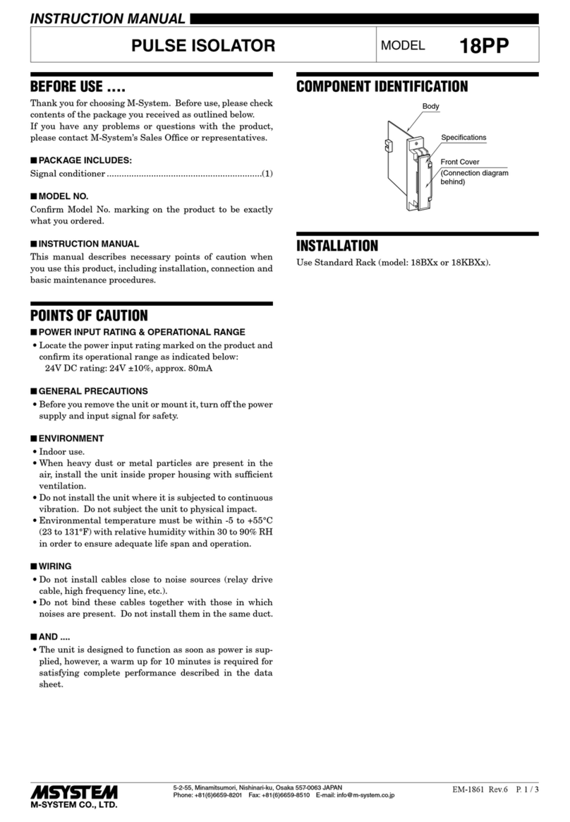 M-system 18PP User manual