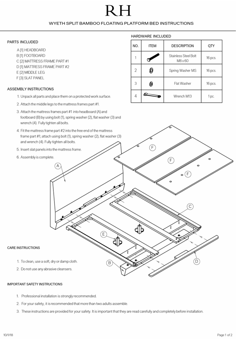 RH WYETH SPLIT BAMBOO FLOATING PLATFORM User manual