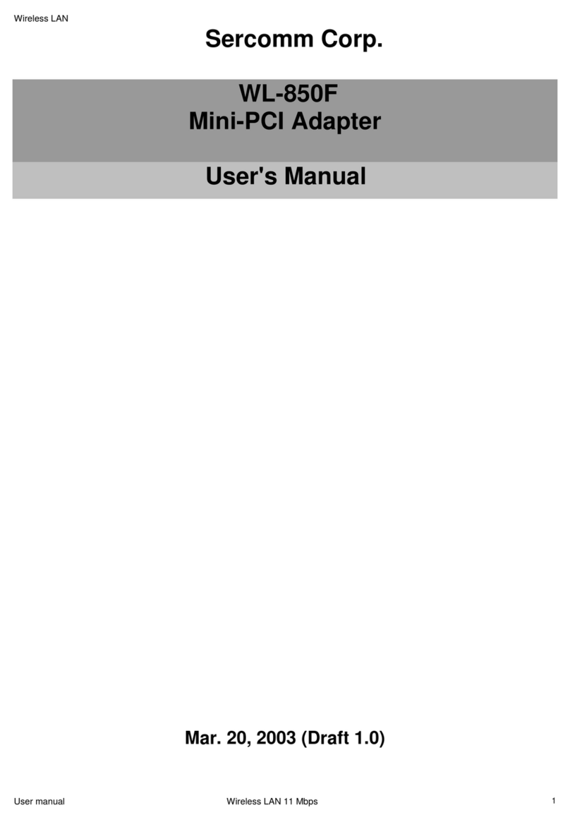 Sercomm WL-850F User manual