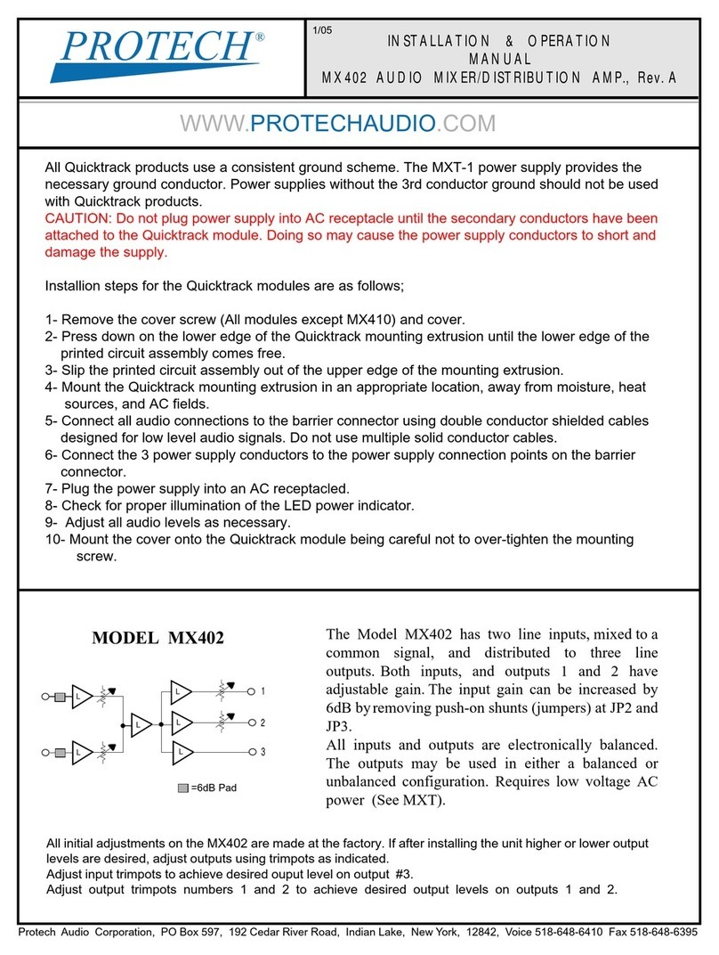 protech Quicktrack MX402 User manual
