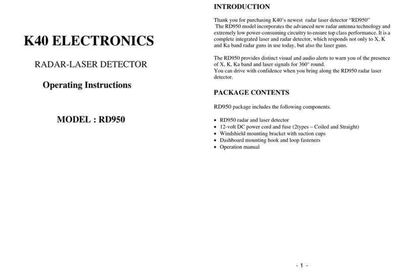 K40 ELECTRONICS RD950 User manual