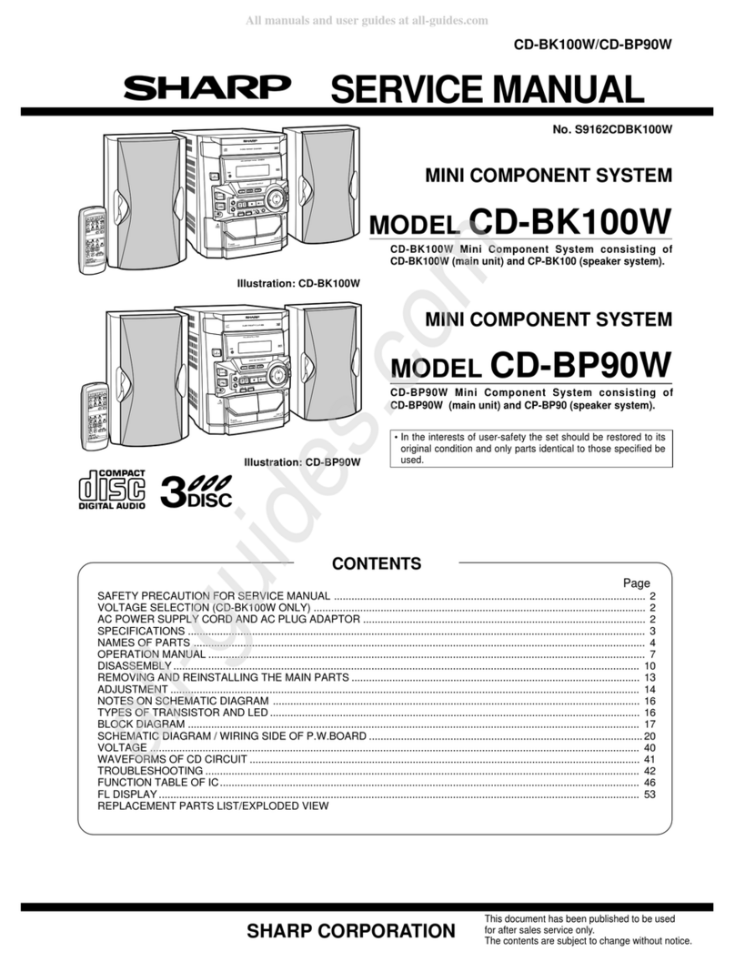 Sharp CD-BK100W User manual