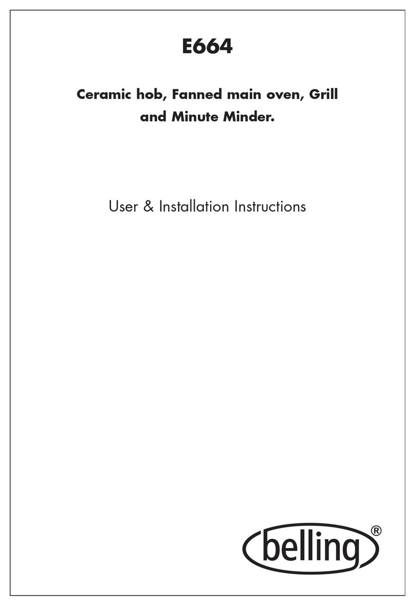 Belling E664 Operating instructions