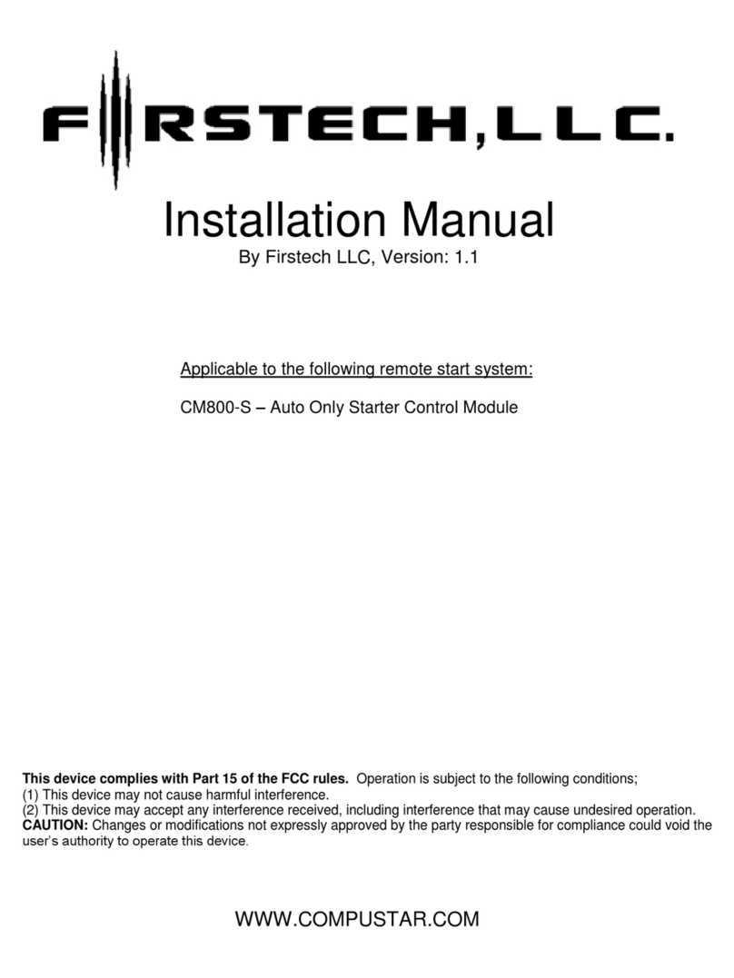 CompuSTAR Firstech CM800-S User manual