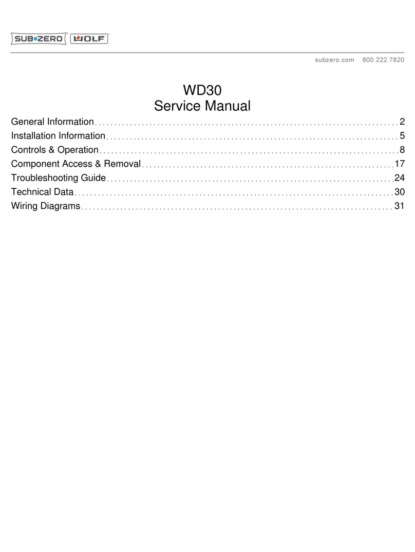 Subzero WD30 User manual