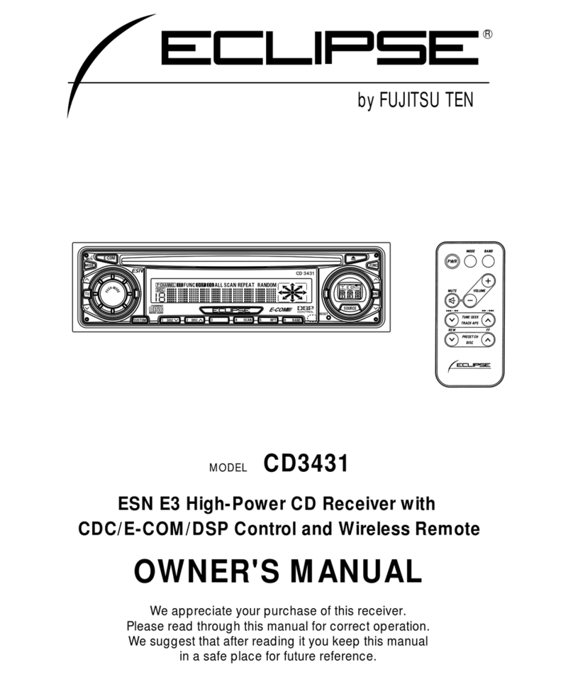 Fujitsu Ten Eclipse CD3431 User manual