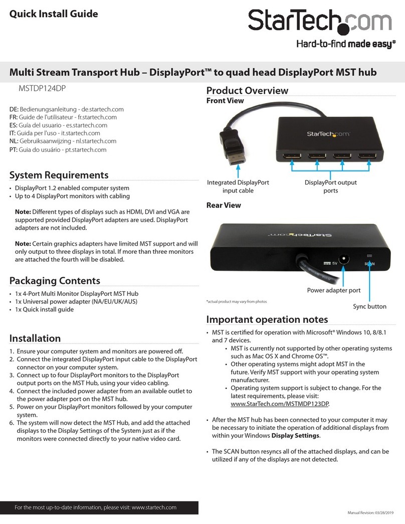 StarTech.com MSTDP124DP User manual