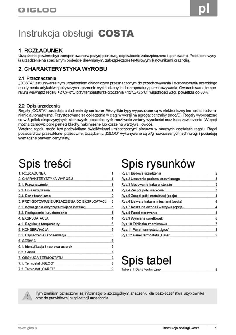 Igloo COSTA User manual