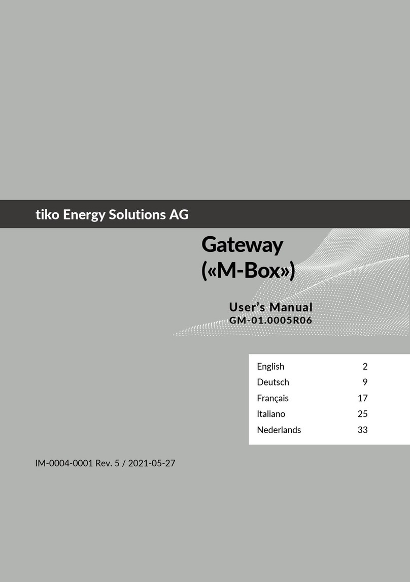 tiko Energy Solutions M-Box NG User manual