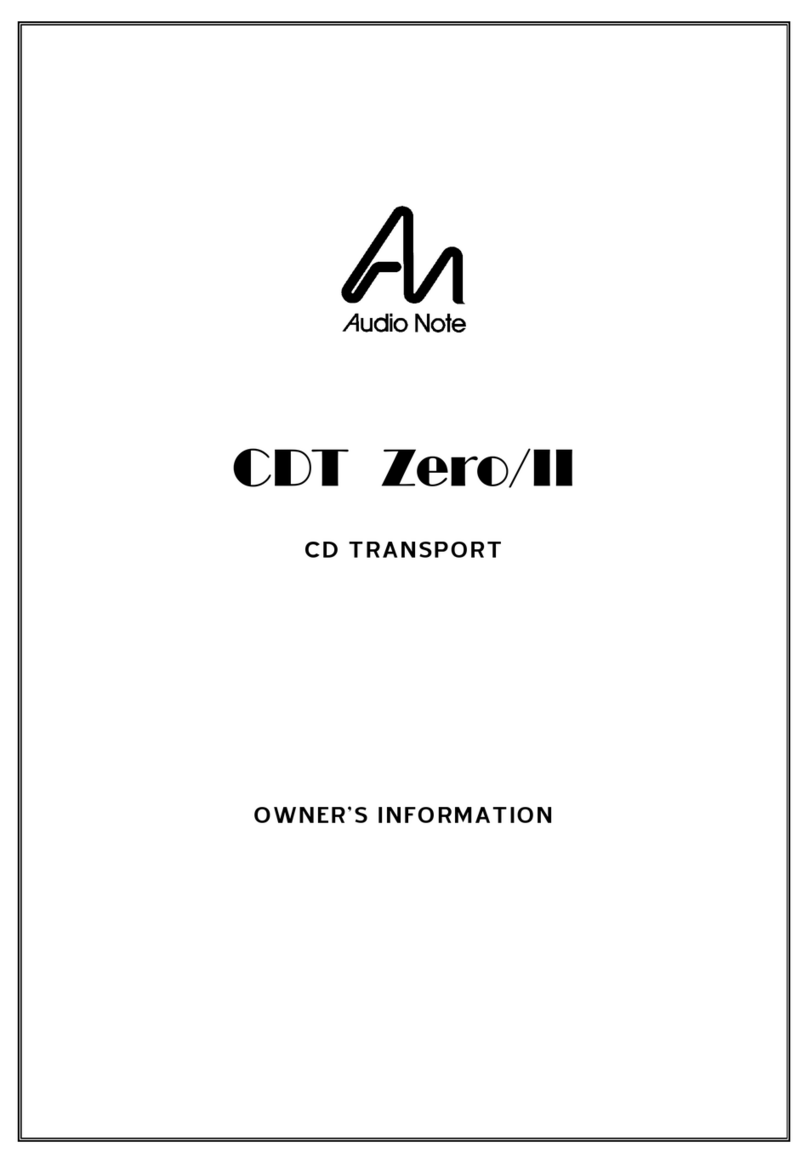 Audio Note CDT Zero/II Technical manual